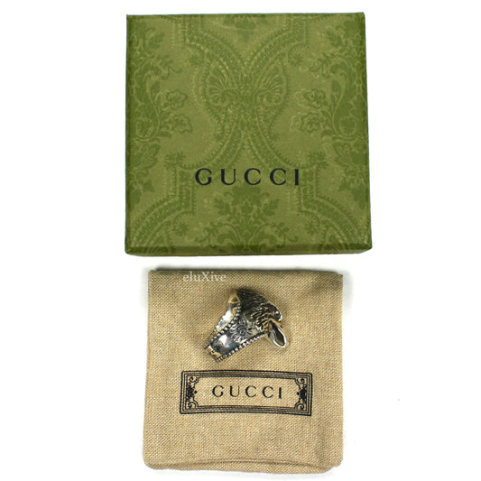 Gucci - Silver Anger Forest Eagle Statement Ring