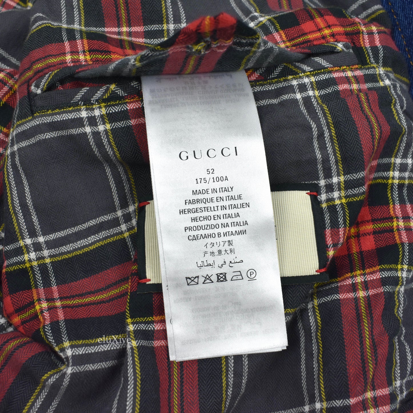 Gucci - Vintage Flocked Logo Denim Trucker Jacket