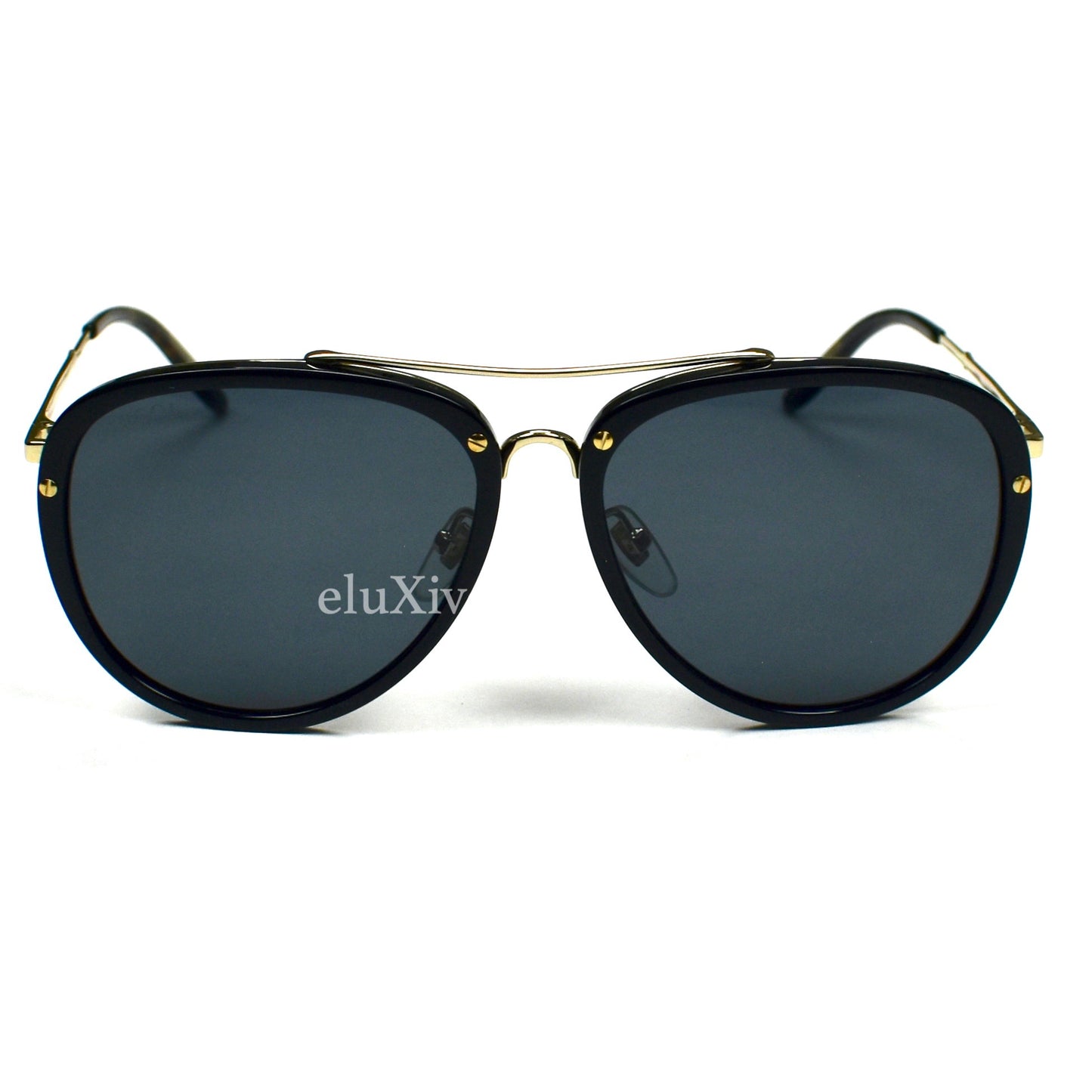 Gucci - GG0062S Black/Gold Aviator Sunglasses