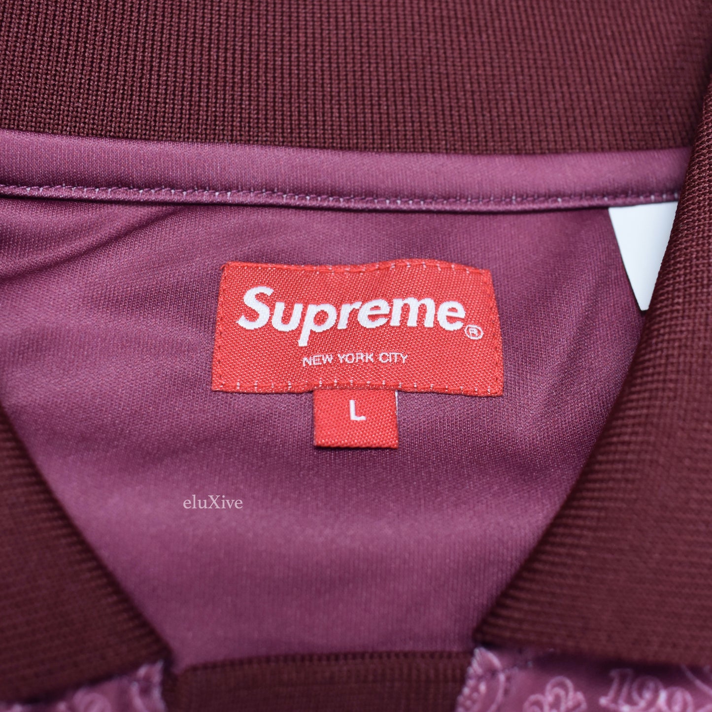 Supreme - Por Ciento Logo Print Soccer Jersey (Burgundy)