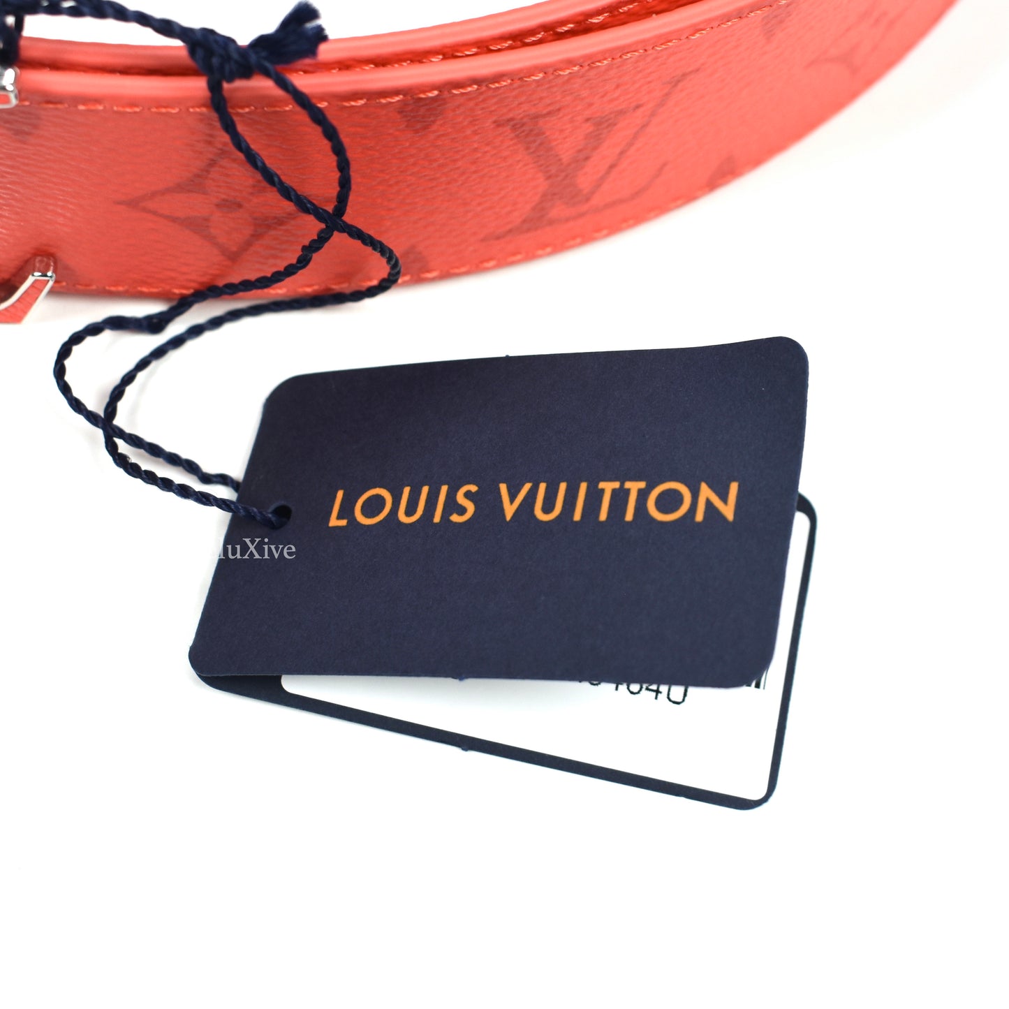Louis Vuitton - Red Monogram LV Initiales Logo Buckle Belt