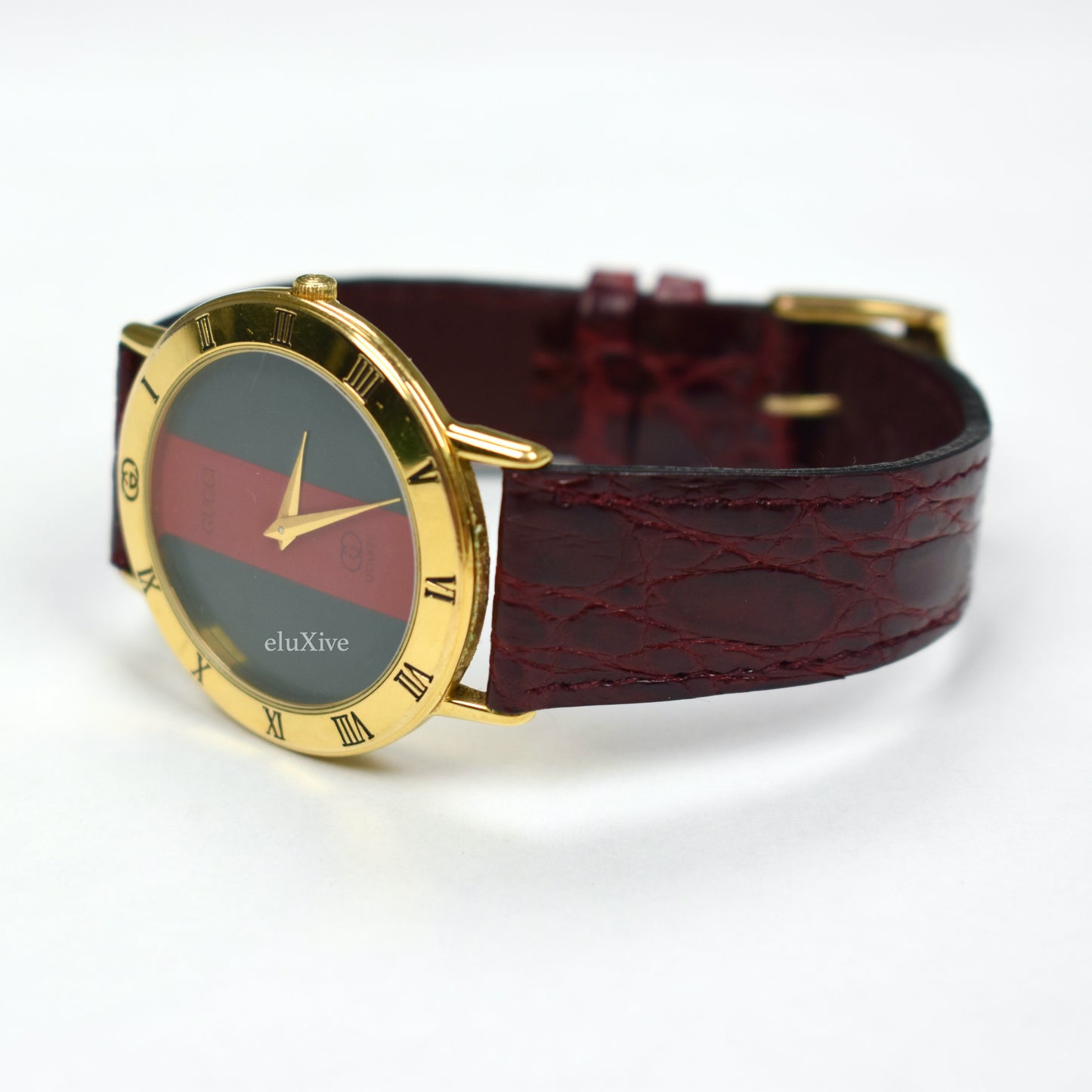 Gucci - 3000M Gold Web Stripe Watch