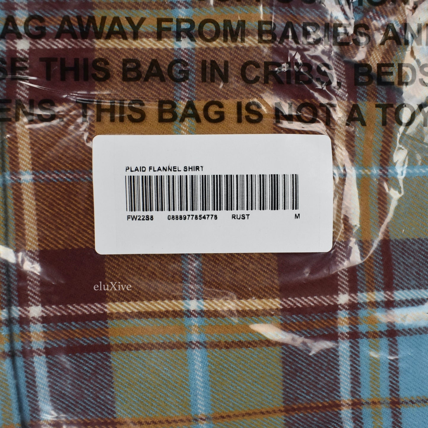 Supreme - Classic Logo Plaid Flannel Shirt (Rust)