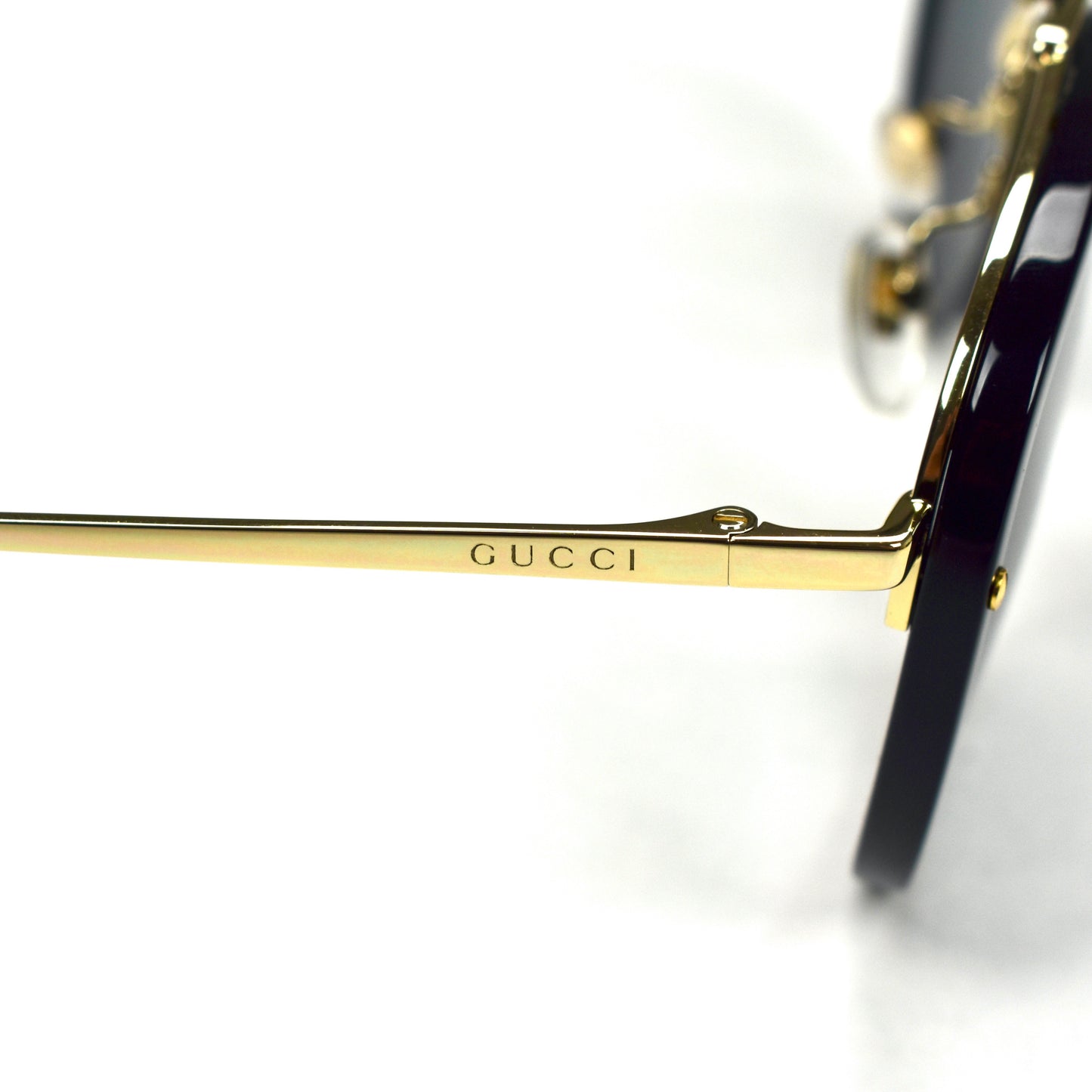 Gucci - GG0062S Black/Gold Aviator Sunglasses
