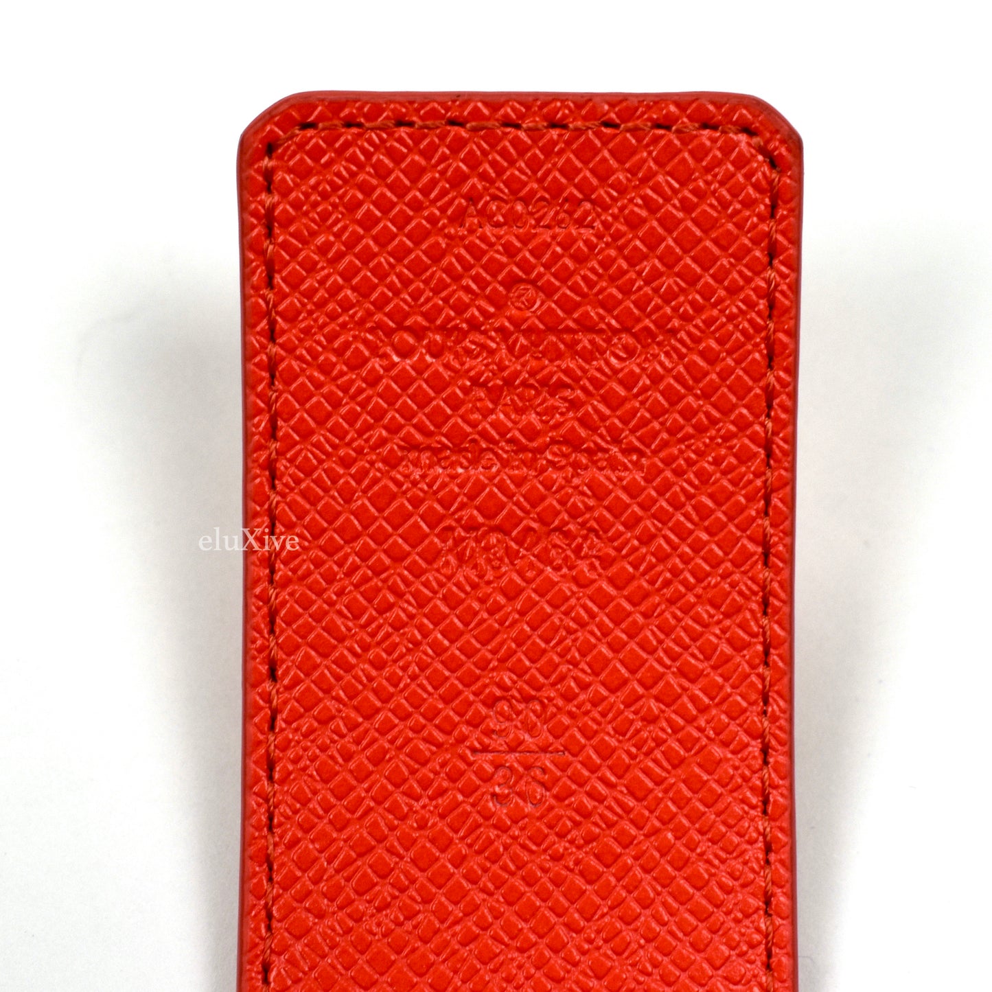 Louis Vuitton - Red Monogram LV Initiales Logo Buckle Belt