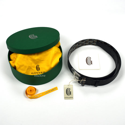 Goyard - Monogram Canvas / Leather Florida Belt (Black)