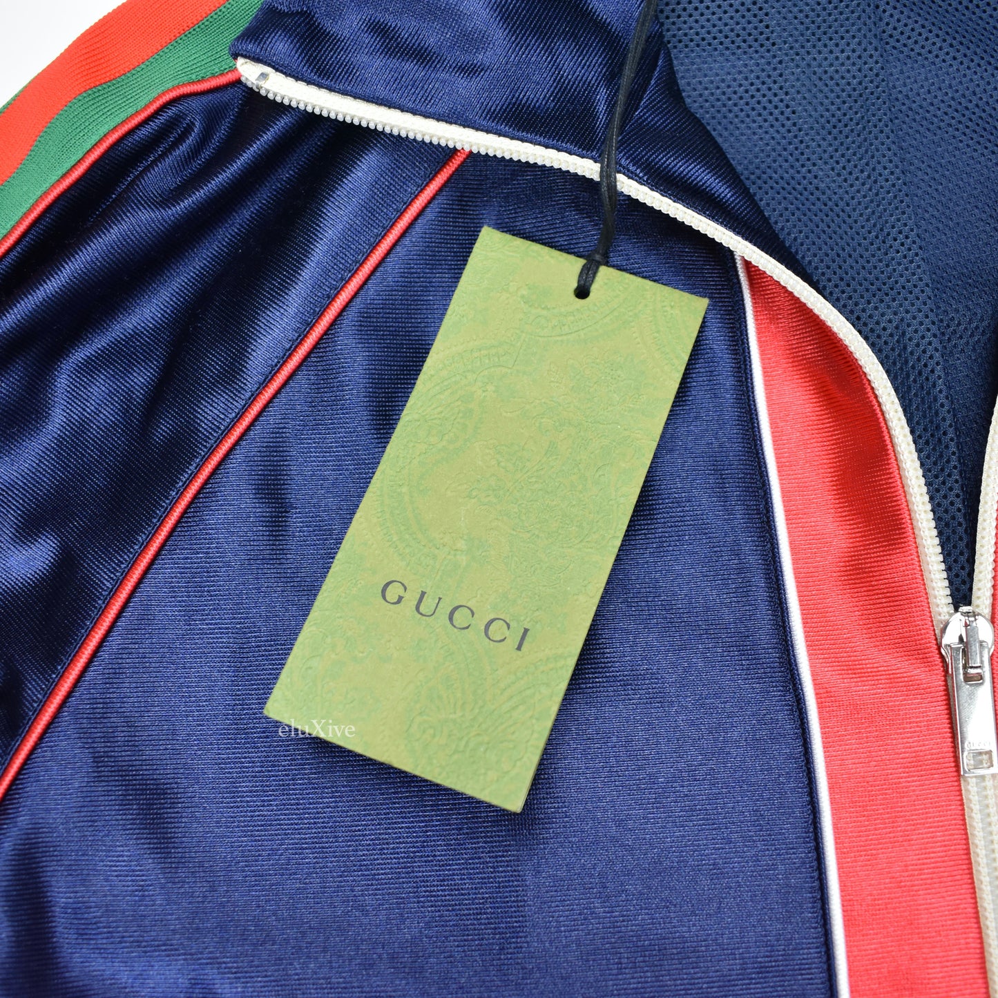 Gucci - Navy Web Stripe Technical Jersey Track Jacket