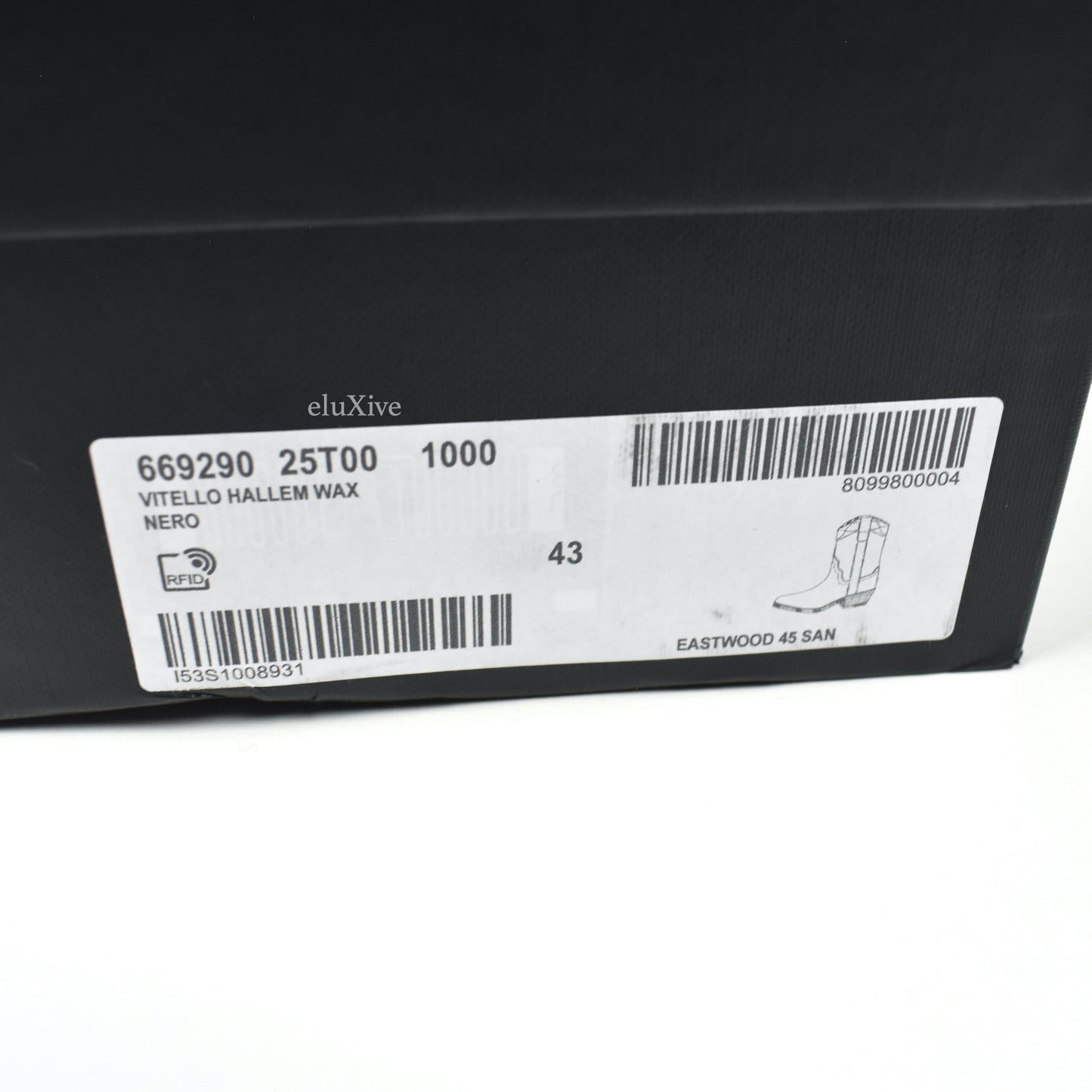 Saint Laurent - Black Buffed Suede Santiag Western Boots