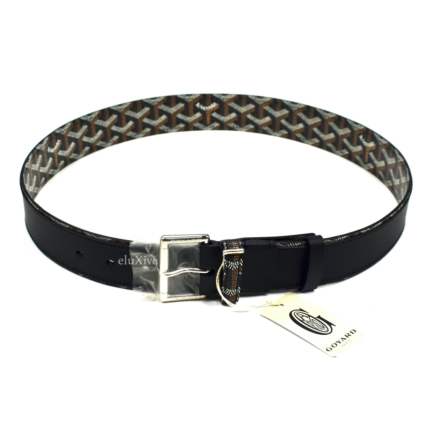 Goyard - Monogram Canvas / Leather Florida Belt (Black)