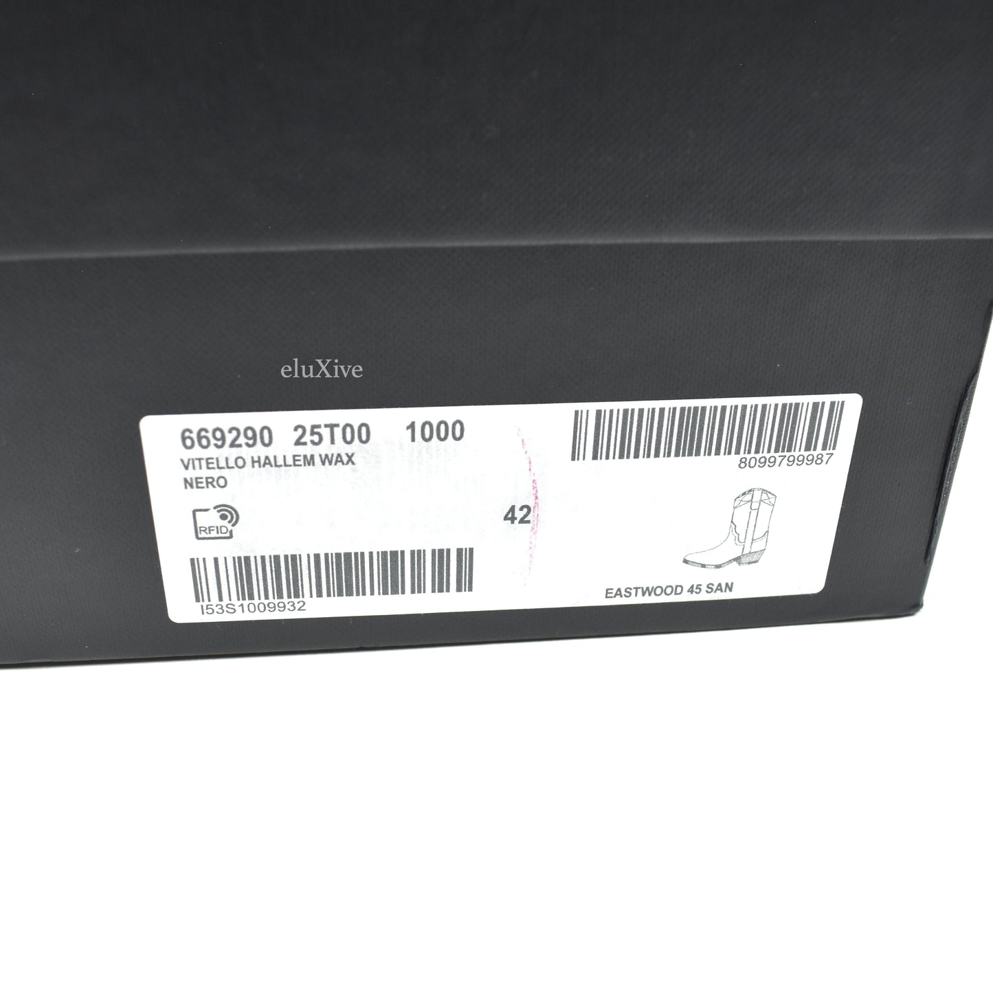 Saint Laurent - Black Buffed Suede Santiag Western Boots