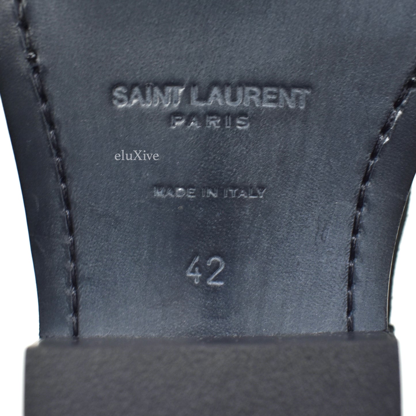 Saint Laurent - Black Buffed Suede Santiag Western Boots