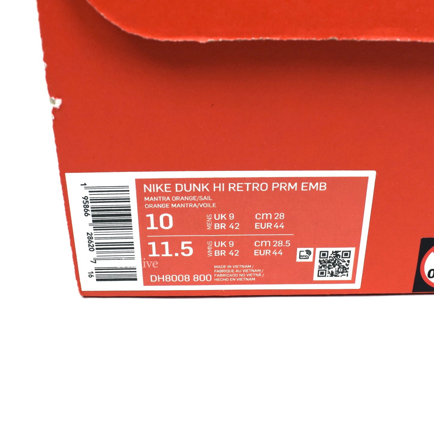 Nike x NBA x WNBA - Nike Dunk High Retro PRM EMB 'One Game'