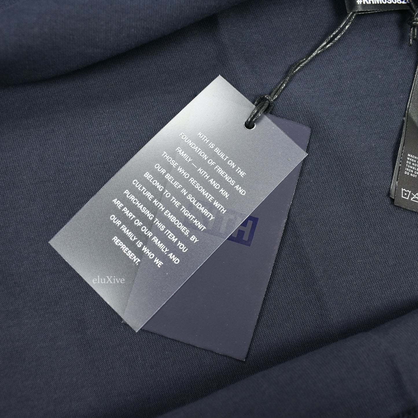 Kith - Hanukkah Ornamental Hebrew Logo L/S T-Shirt (Navy)