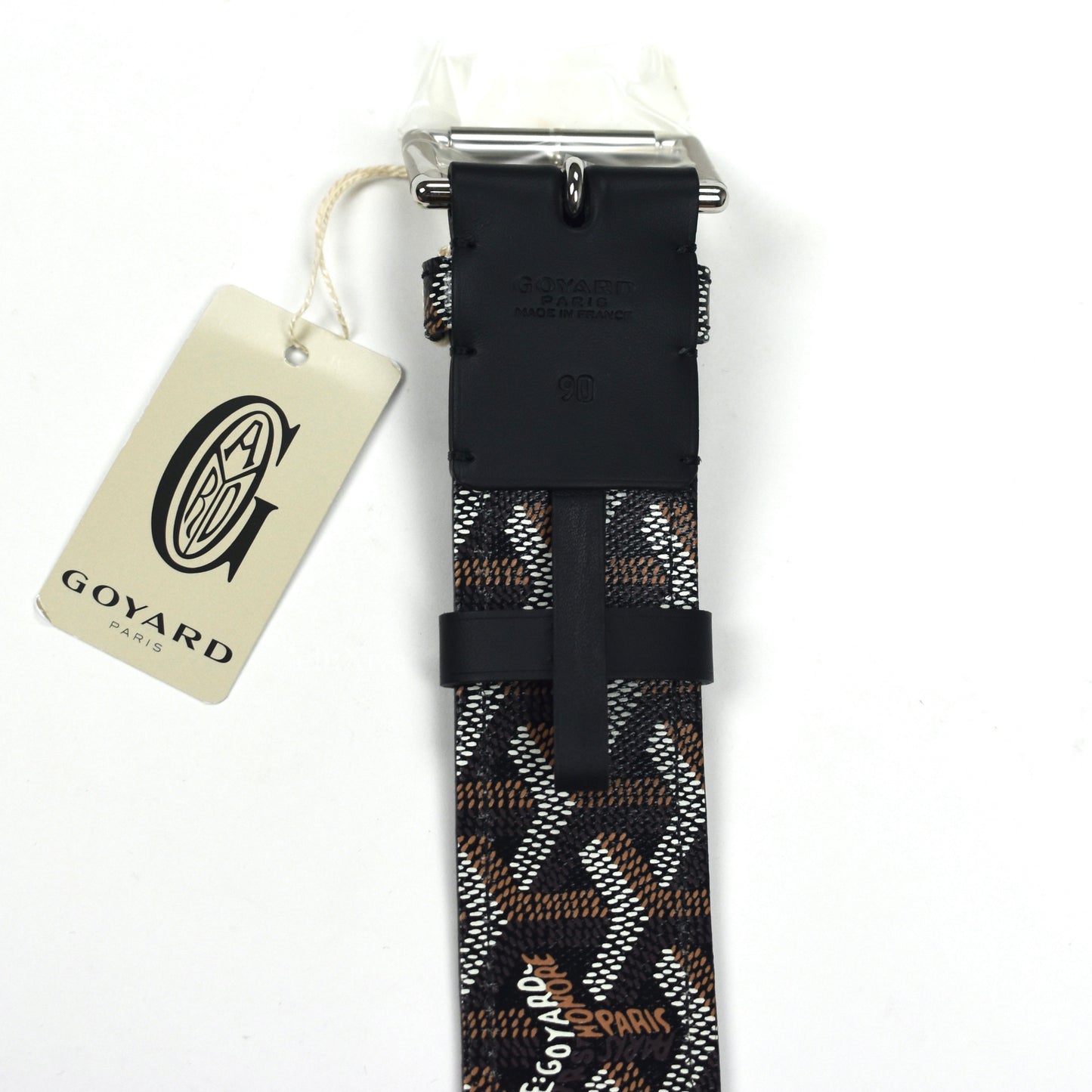 Goyard - Monogram Canvas / Leather Florida Belt (Black)