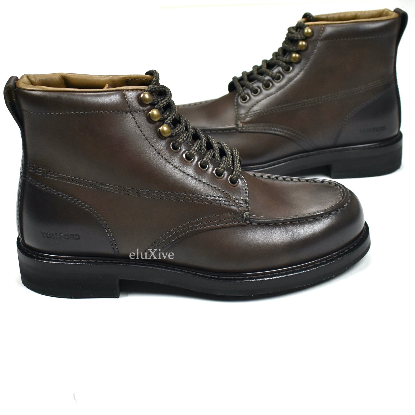 Tom Ford - Dark Brown Leather Cromwell Hiking Boots
