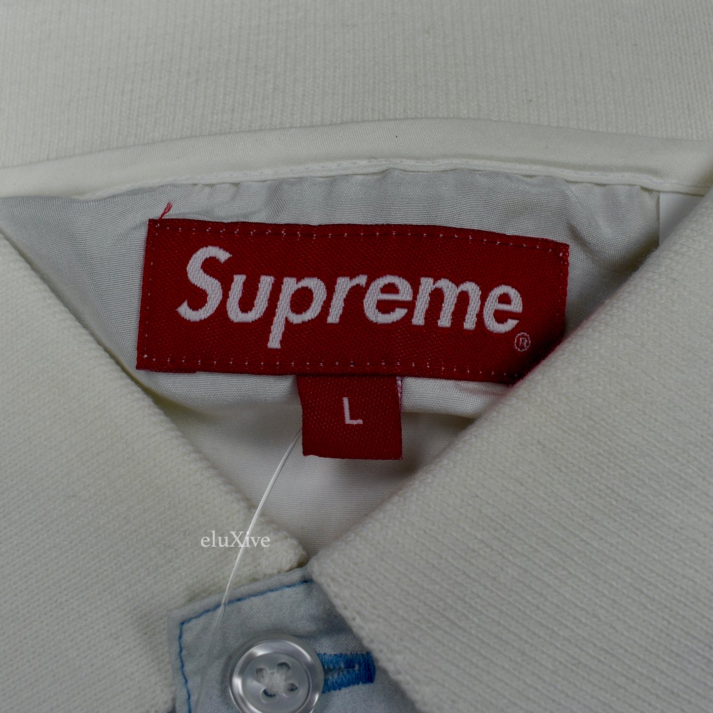 Supreme - Heavenly Print Silk Polo Shirt (White)
