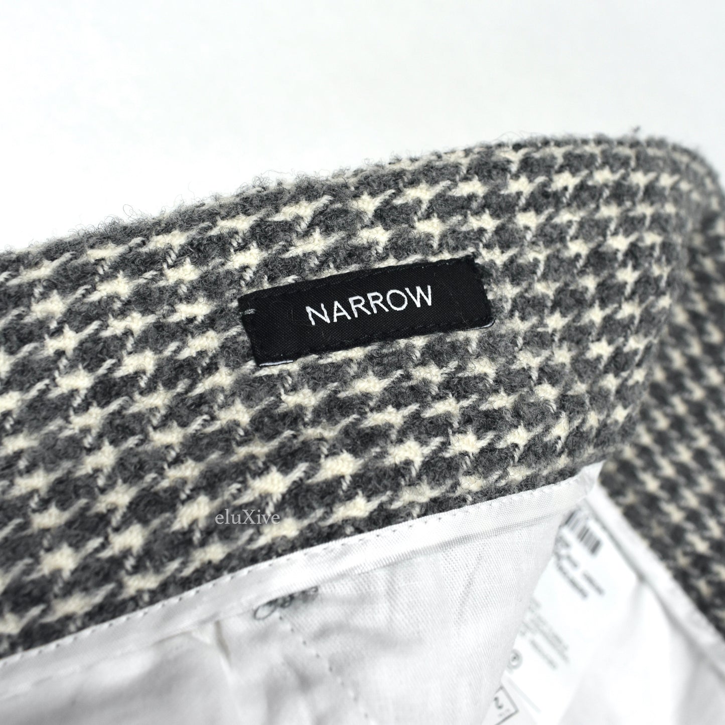 Z Zegna - Gray / White Houndstooth Wool Stirrup Pants