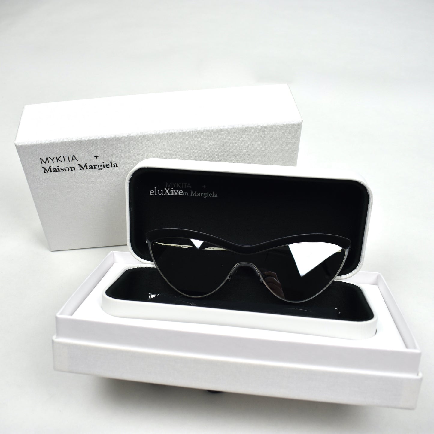 Maison Margiela x Mykita - Black MMECHO002 Futuristic Sunglasses