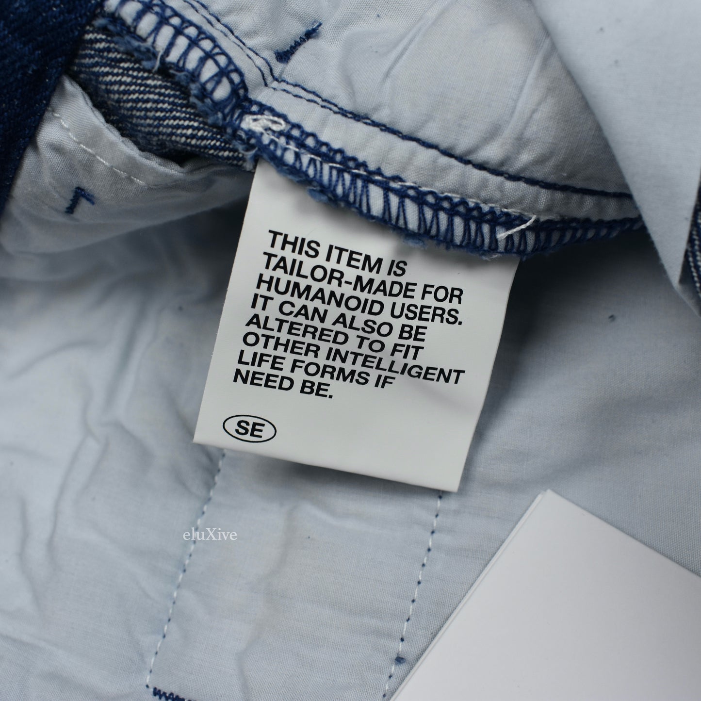 Xander Zhou - Blue Spiral Effect Denim Jeans