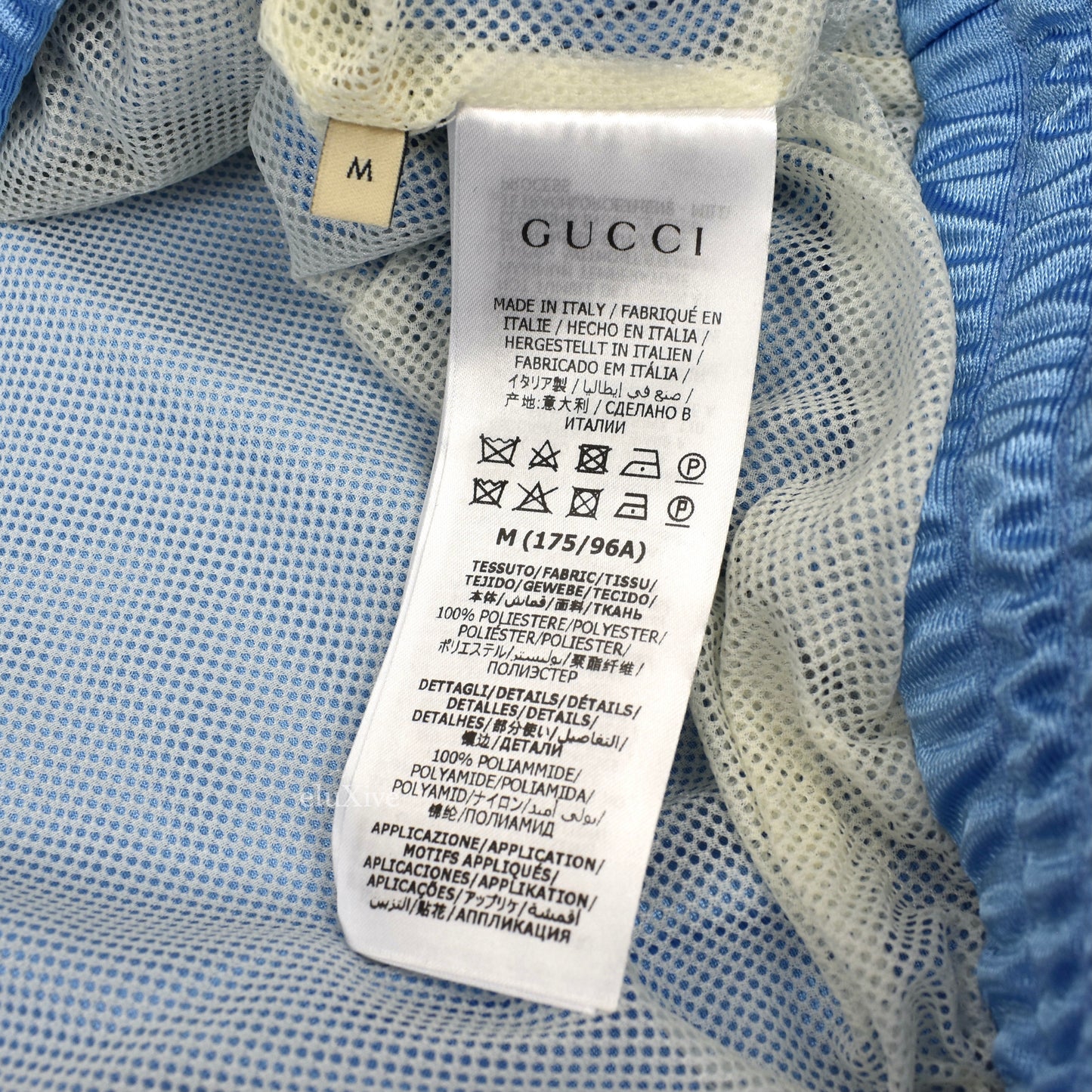 Gucci - Light Blue Web Stripe Pullover Track Jacket