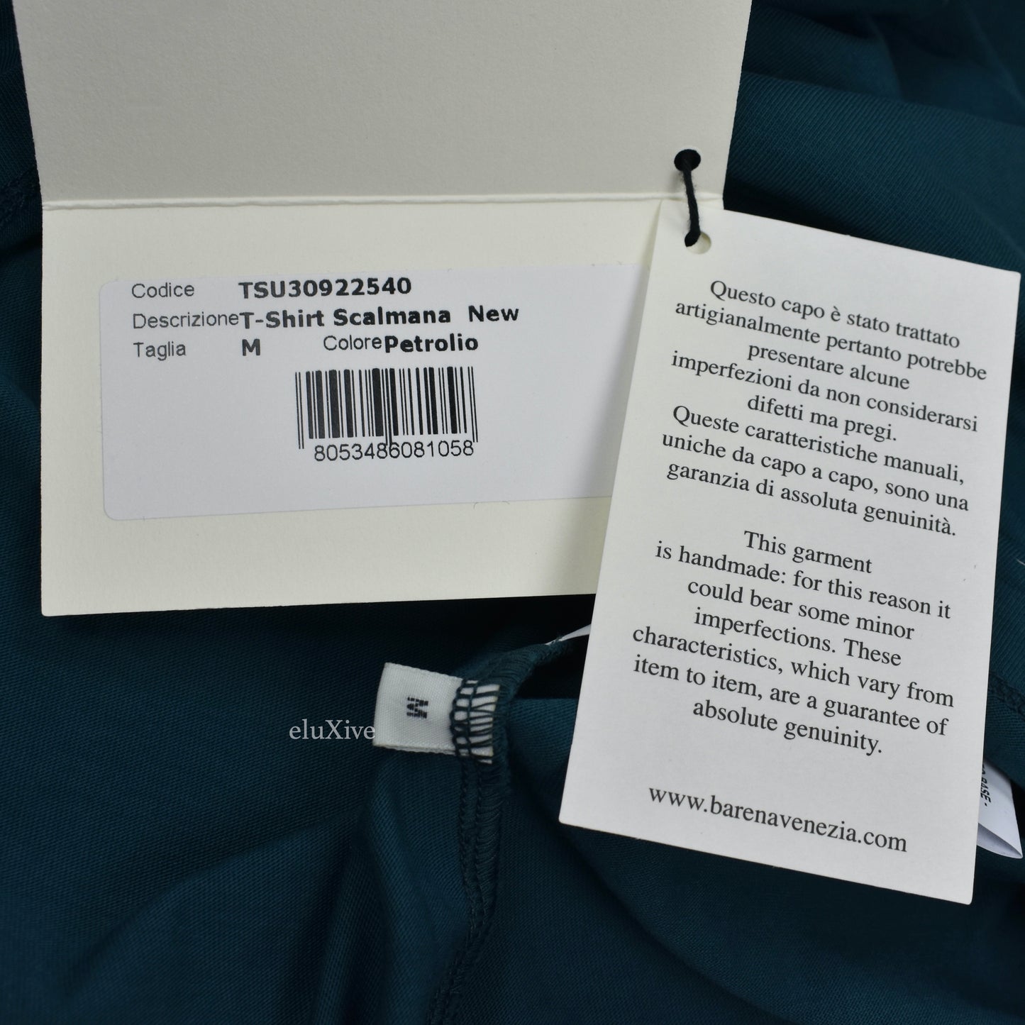 Barena - Turquioise Cotton Jersey Polo Shirt