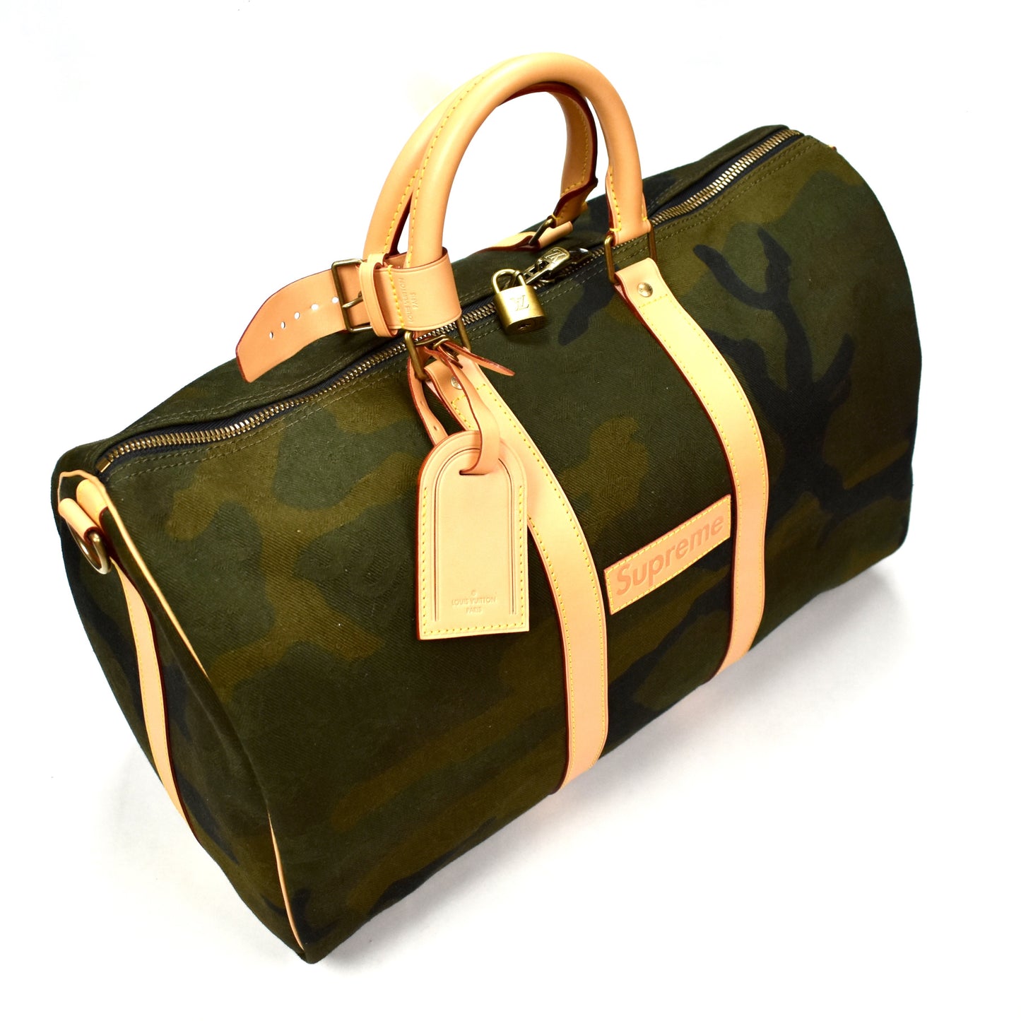 Louis Vuitton x Supreme - Monogram Camo Keepall 45