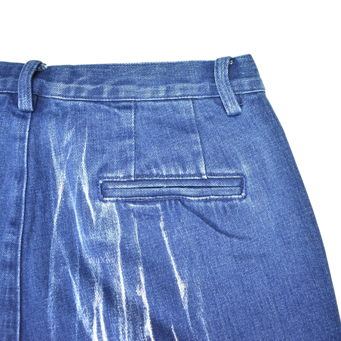 Xander Zhou - Blue Spiral Effect Denim Jeans