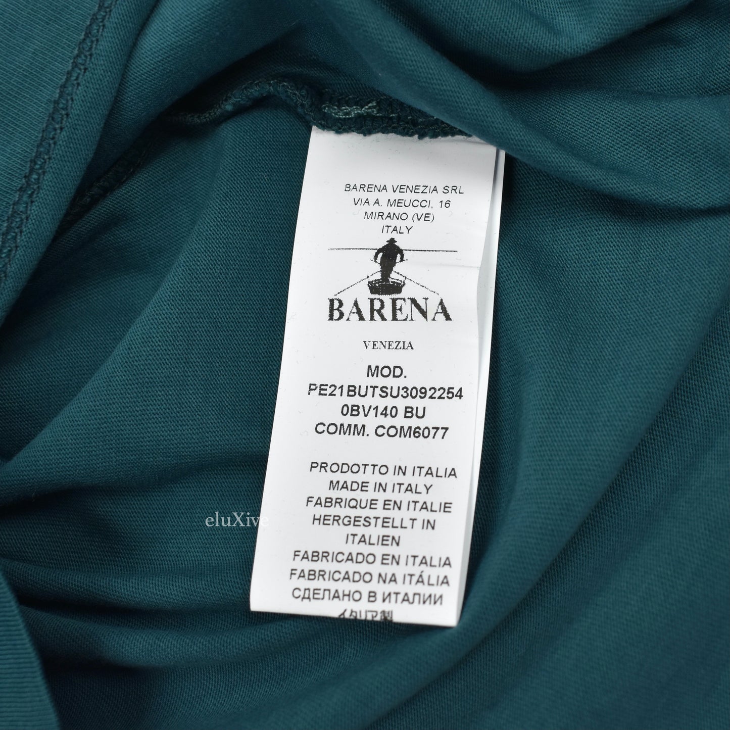 Barena - Turquioise Cotton Jersey Polo Shirt