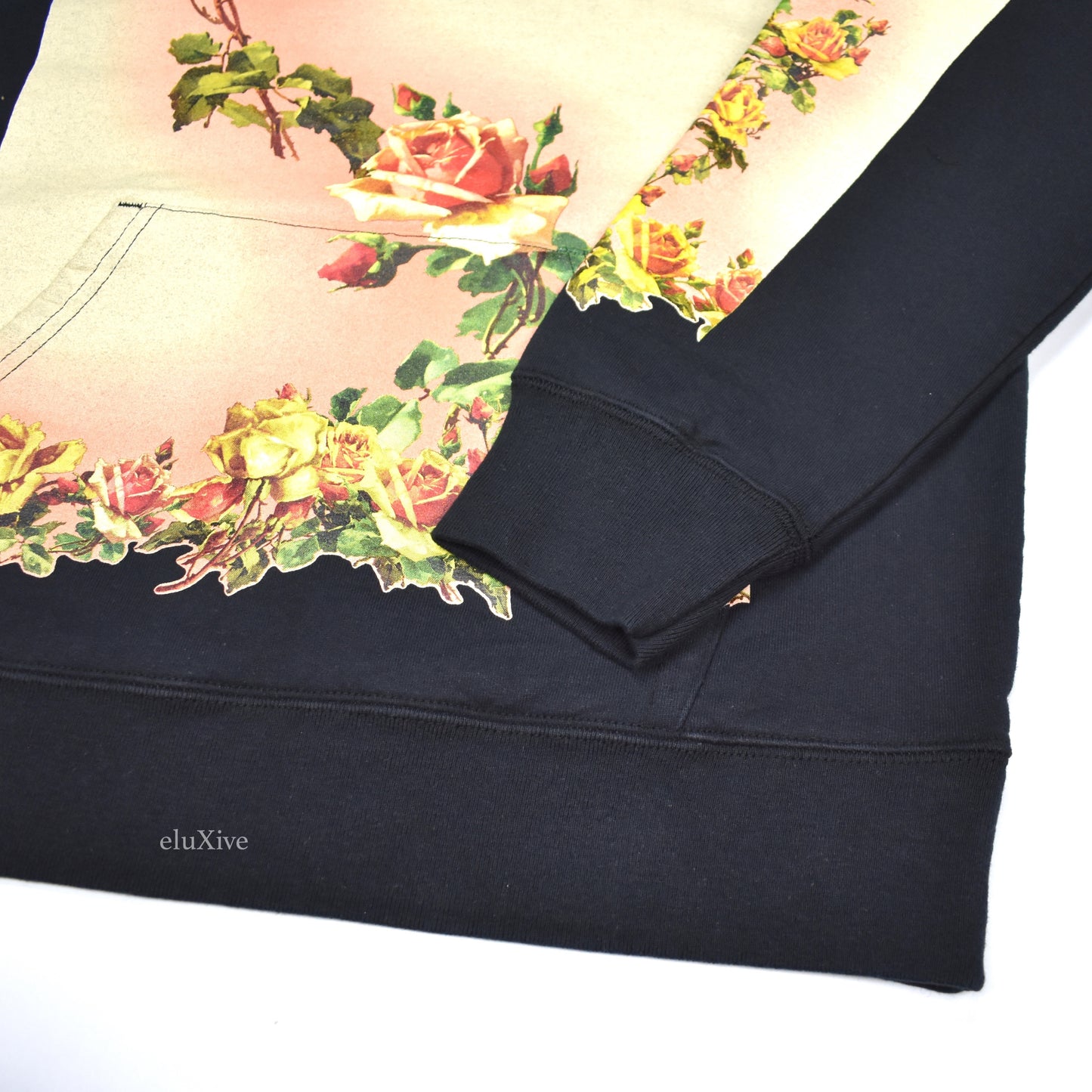 Supreme x Jean Paul Gaultier - Black Floral Print Hoodie