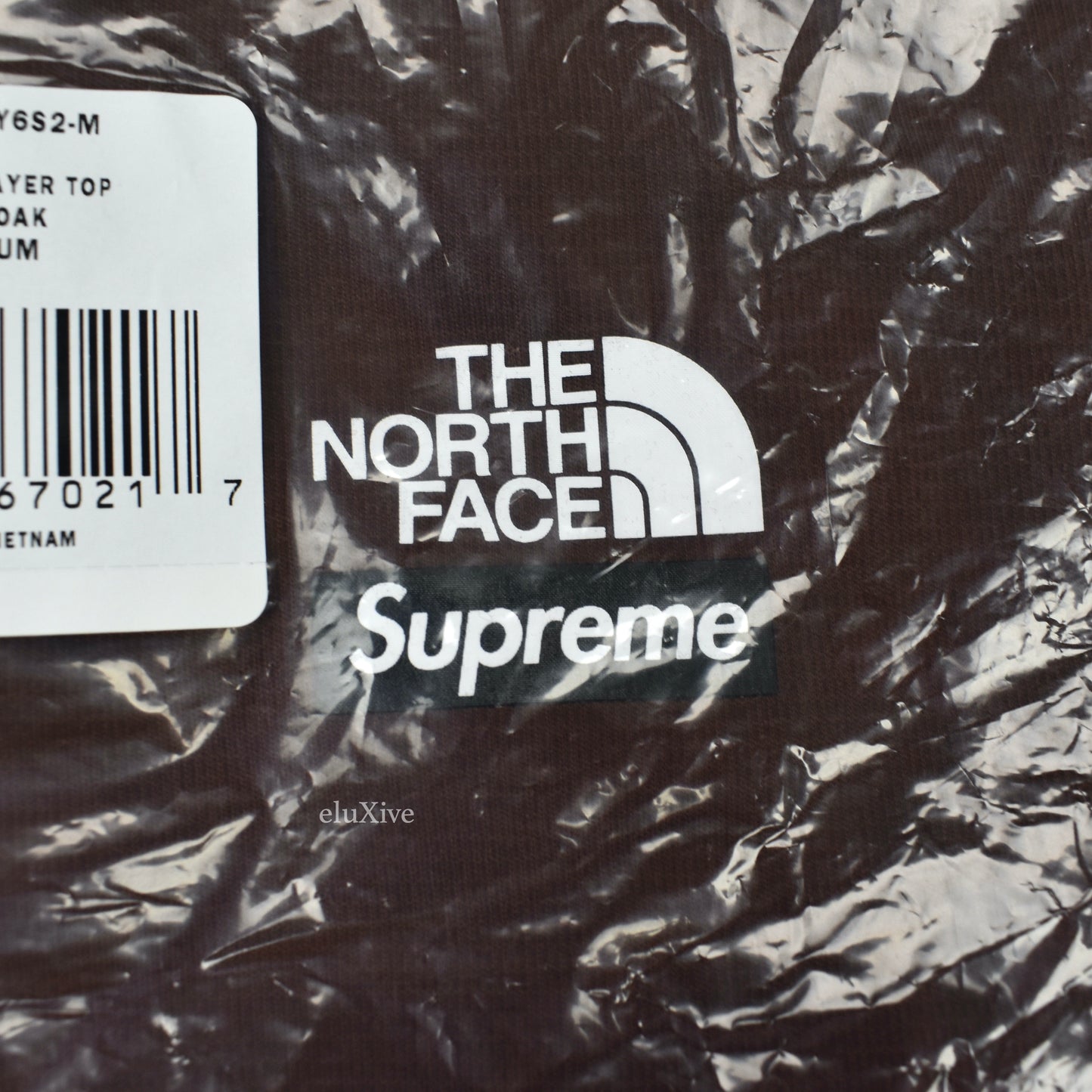 Supreme x The North Face - Dark Oak Brown Baselayer L/S T-Shirt