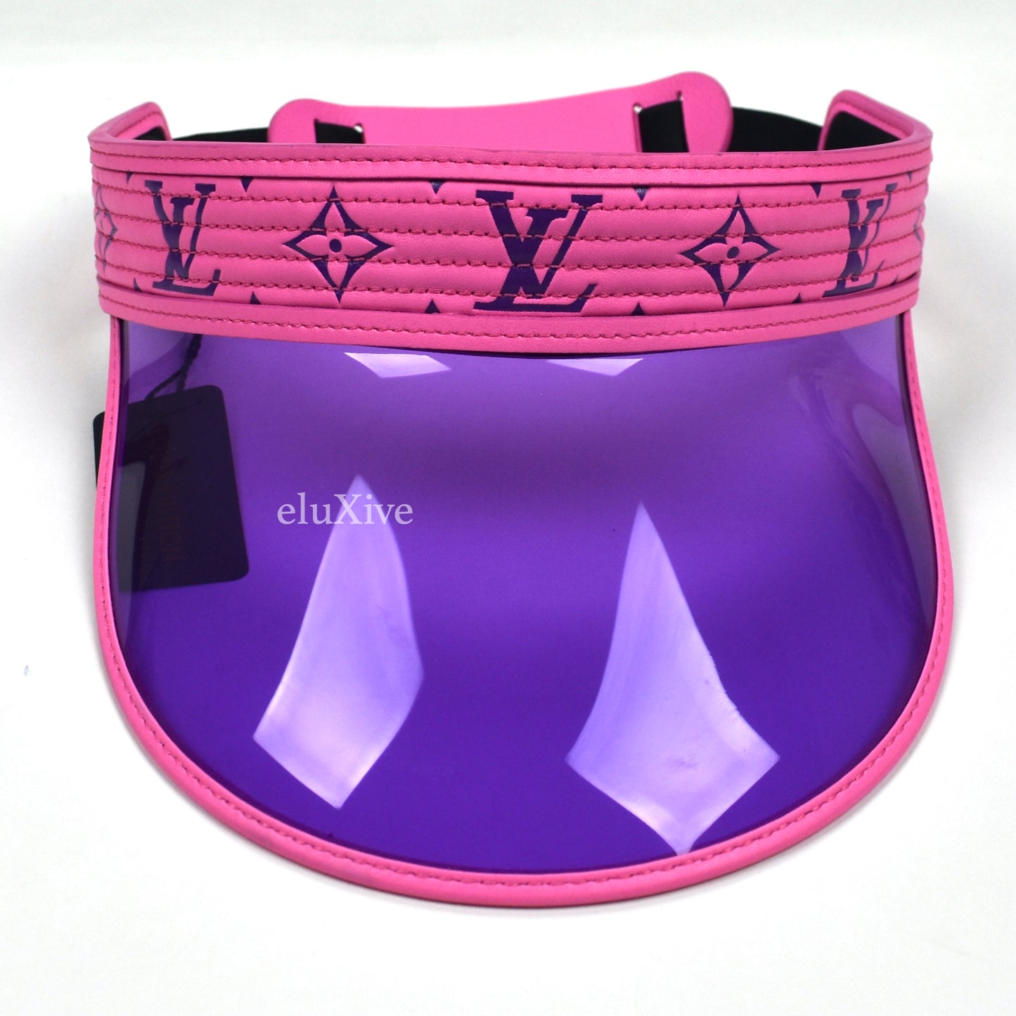 Louis Vuitton - Pink Leather Monogram 'Vuittamins' Visor