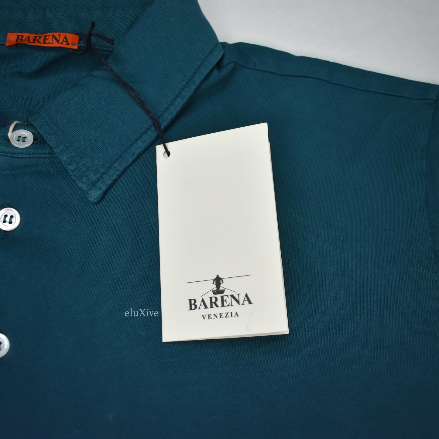 Barena - Turquioise Cotton Jersey Polo Shirt