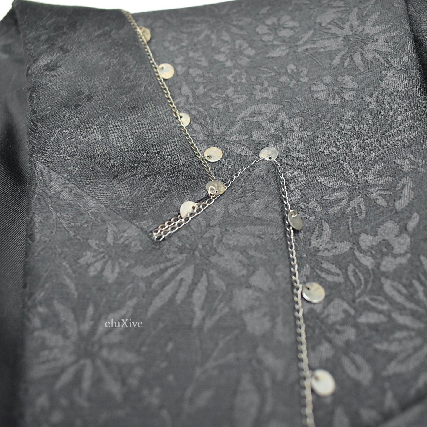 Saint Laurent - Black Jardin Noir Chain Detail Runway Blazer