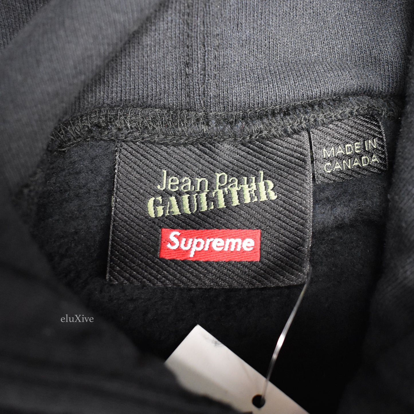 Supreme x Jean Paul Gaultier - Black Floral Print Hoodie