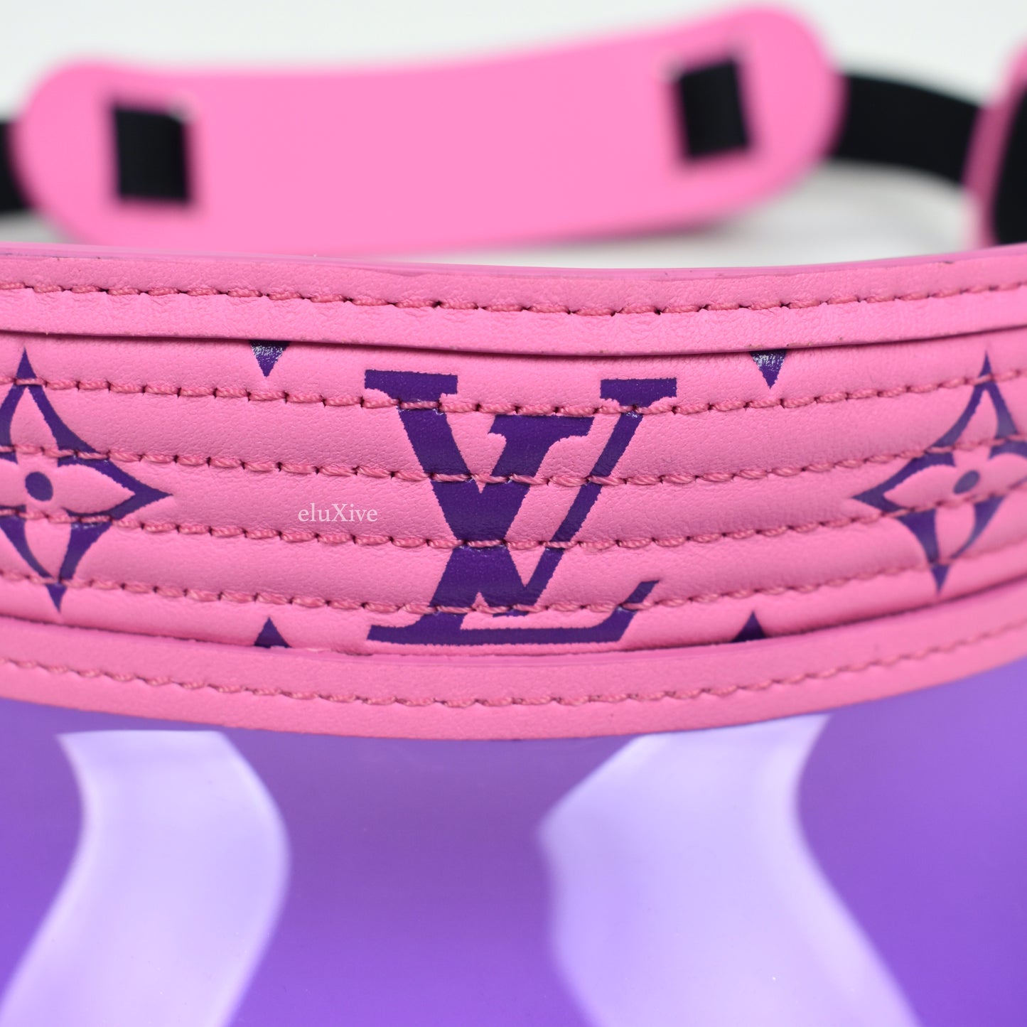 Louis Vuitton - Pink Leather Monogram 'Vuittamins' Visor