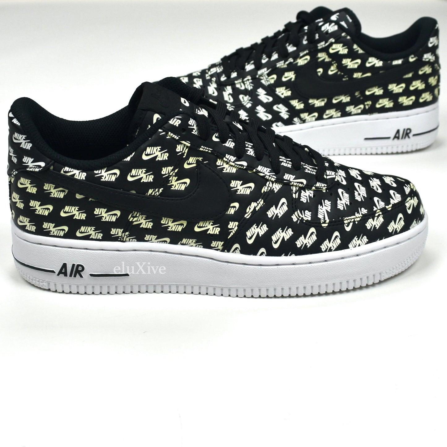 Nike - Air Force 1 '07 QS Allover Logo Print (Black)