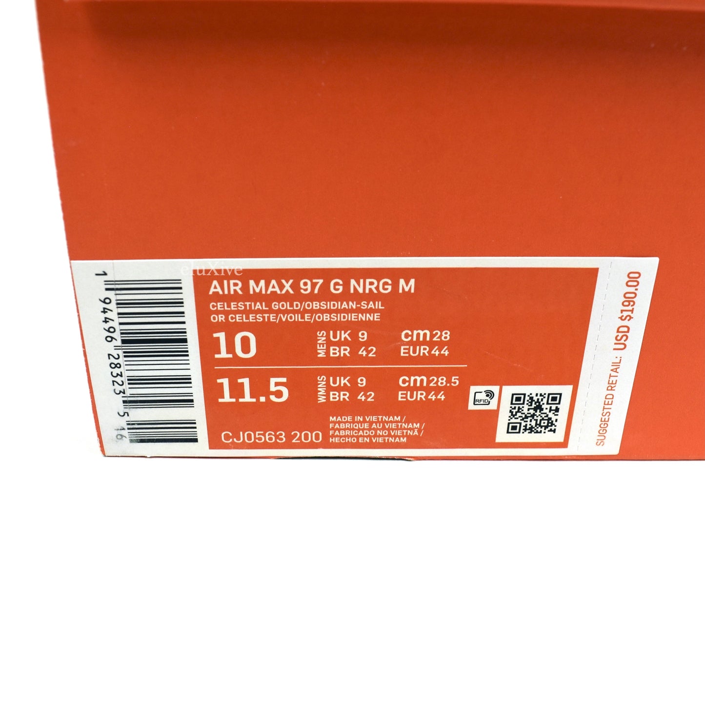 Nike - Air Max 97 G NRG M Golf 'Corduroy' (Celestial Gold)