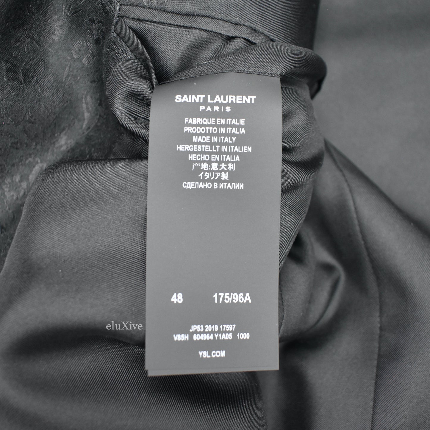 Saint Laurent - Black Jardin Noir Chain Detail Runway Blazer