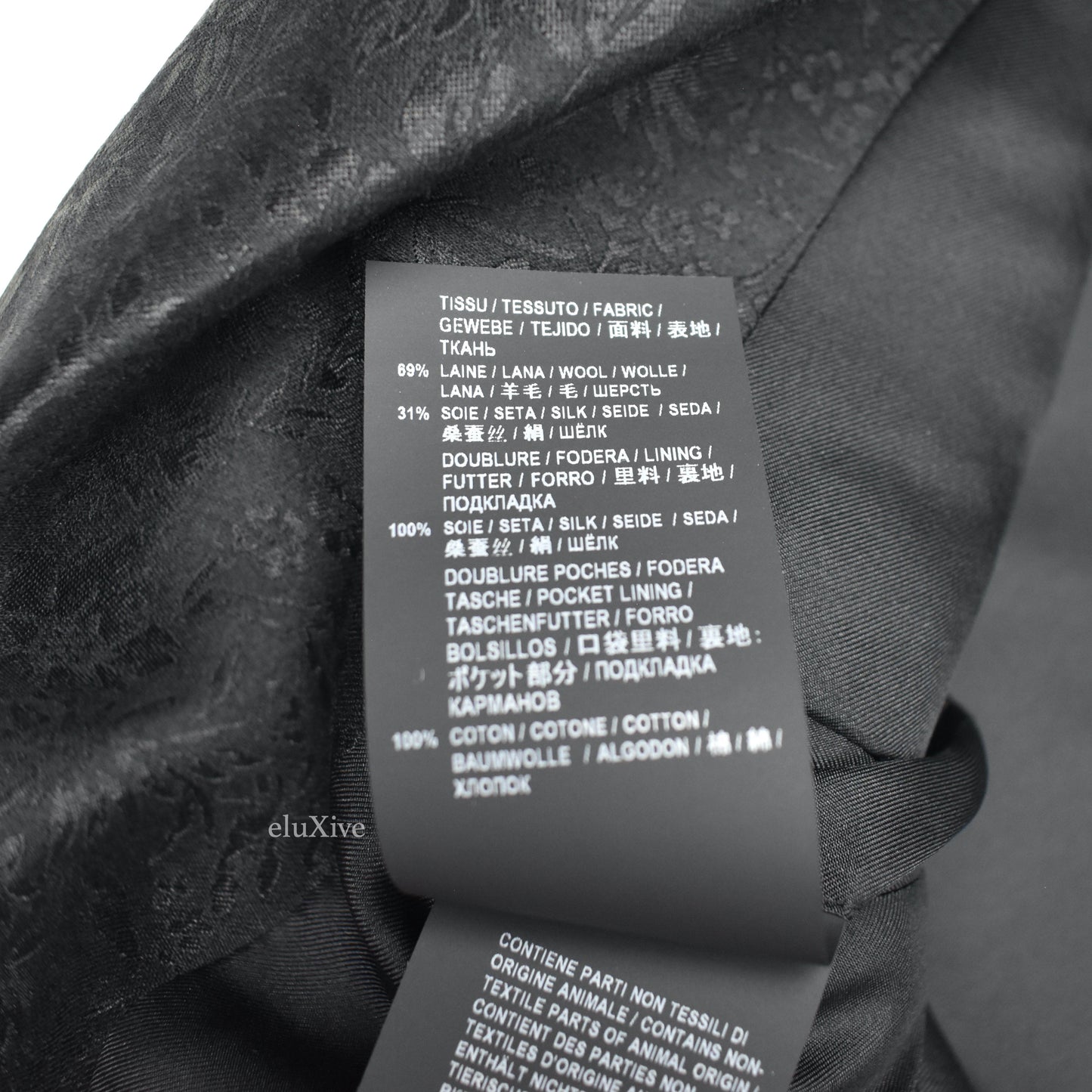 Saint Laurent - Black Jardin Noir Chain Detail Runway Blazer