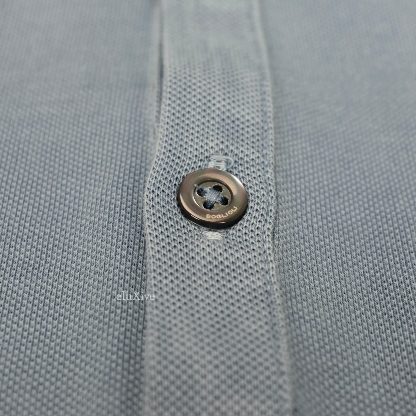 Boglioli - Slate Blue Vertical Stripe Polo Shirt