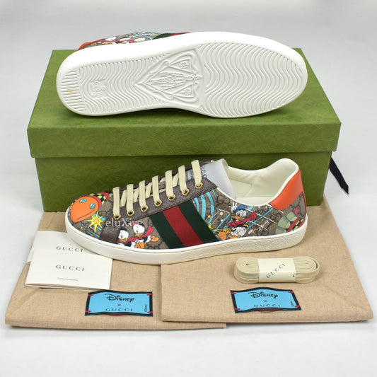 Gucci x Disney - GG Supreme Monogram Donald Duck 'Ace' Sneakers