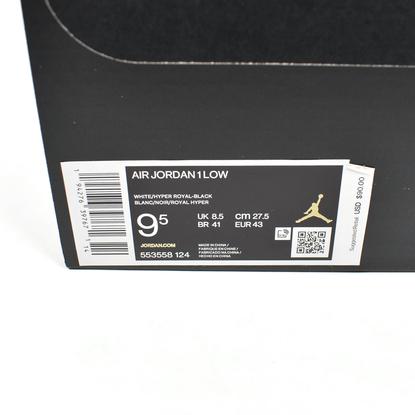 Nike - Air Jordan 1 Low Game Royal (White/Blue/Black)