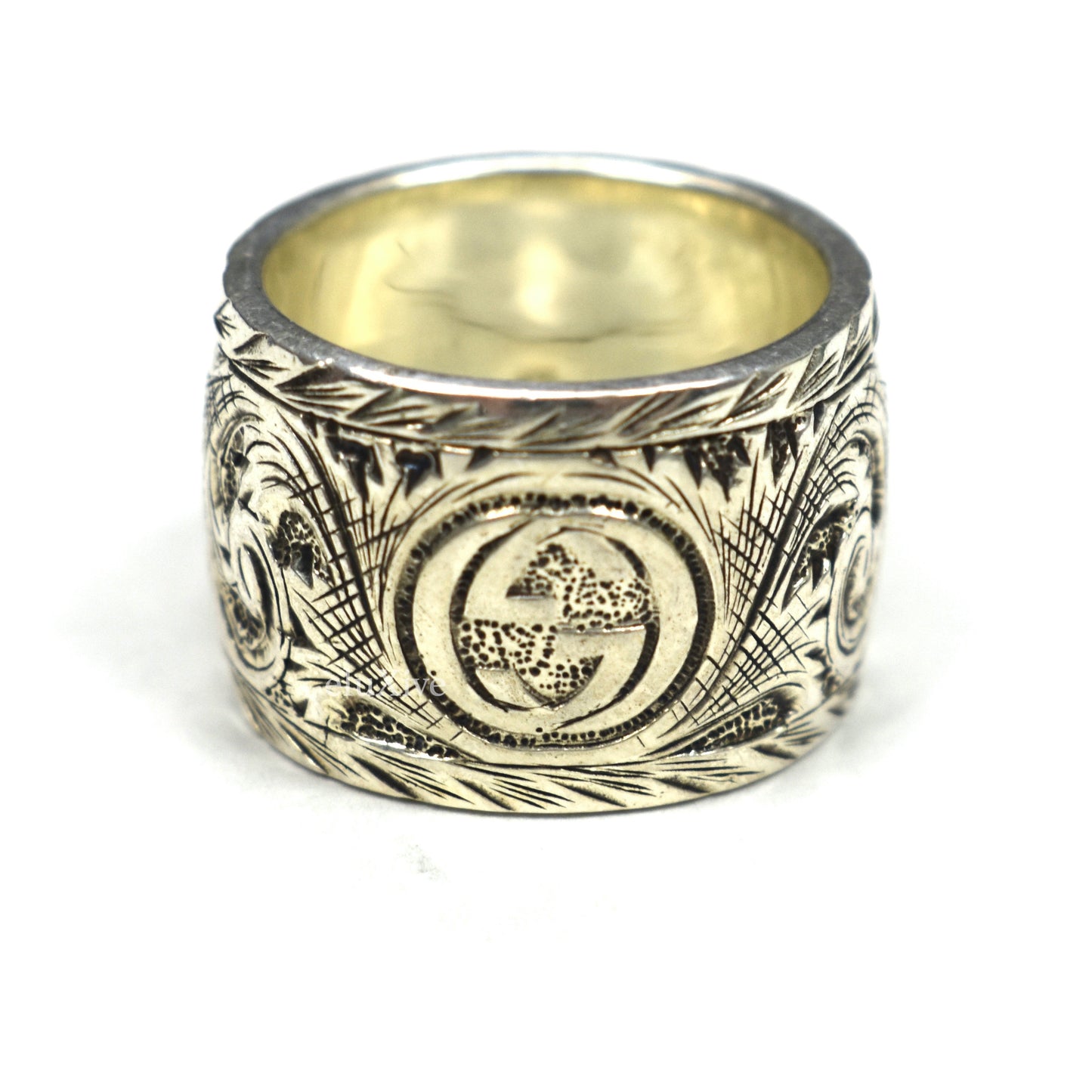 Gucci - Silver Red Stone Gucci Garden Tiger Ring