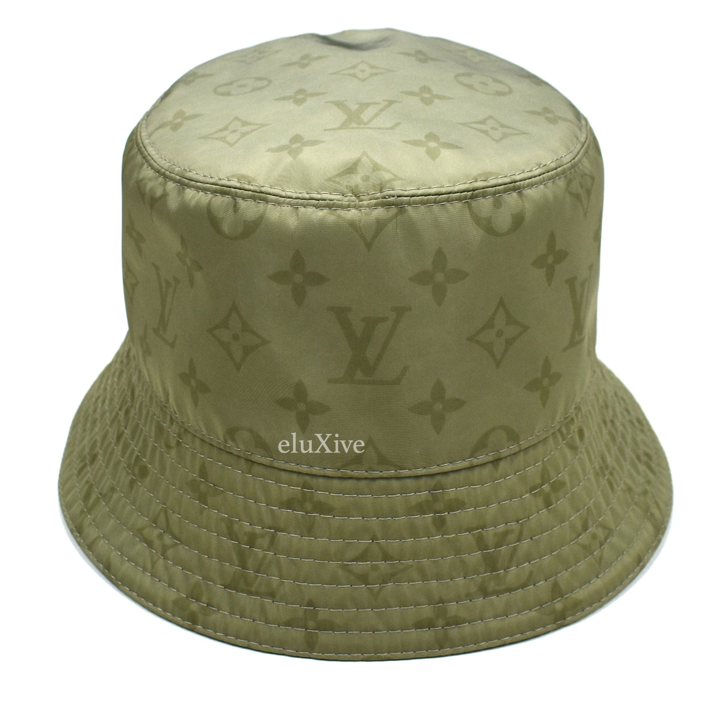 Louis Vuitton - Beige Monogram Reversible Rain Bucket Hat