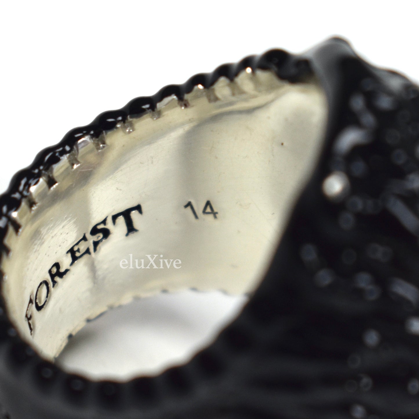 Gucci - Silver / Black Anger Forest Eagle Statement Ring
