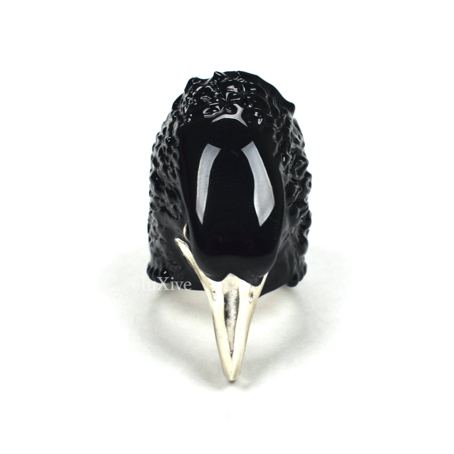 Gucci - Silver / Black Anger Forest Eagle Statement Ring