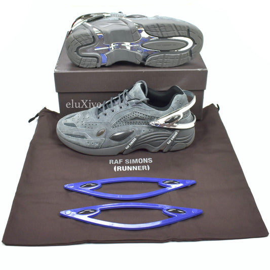 Raf Simons - Gray Suede Cylon-21 Runner Sneakers