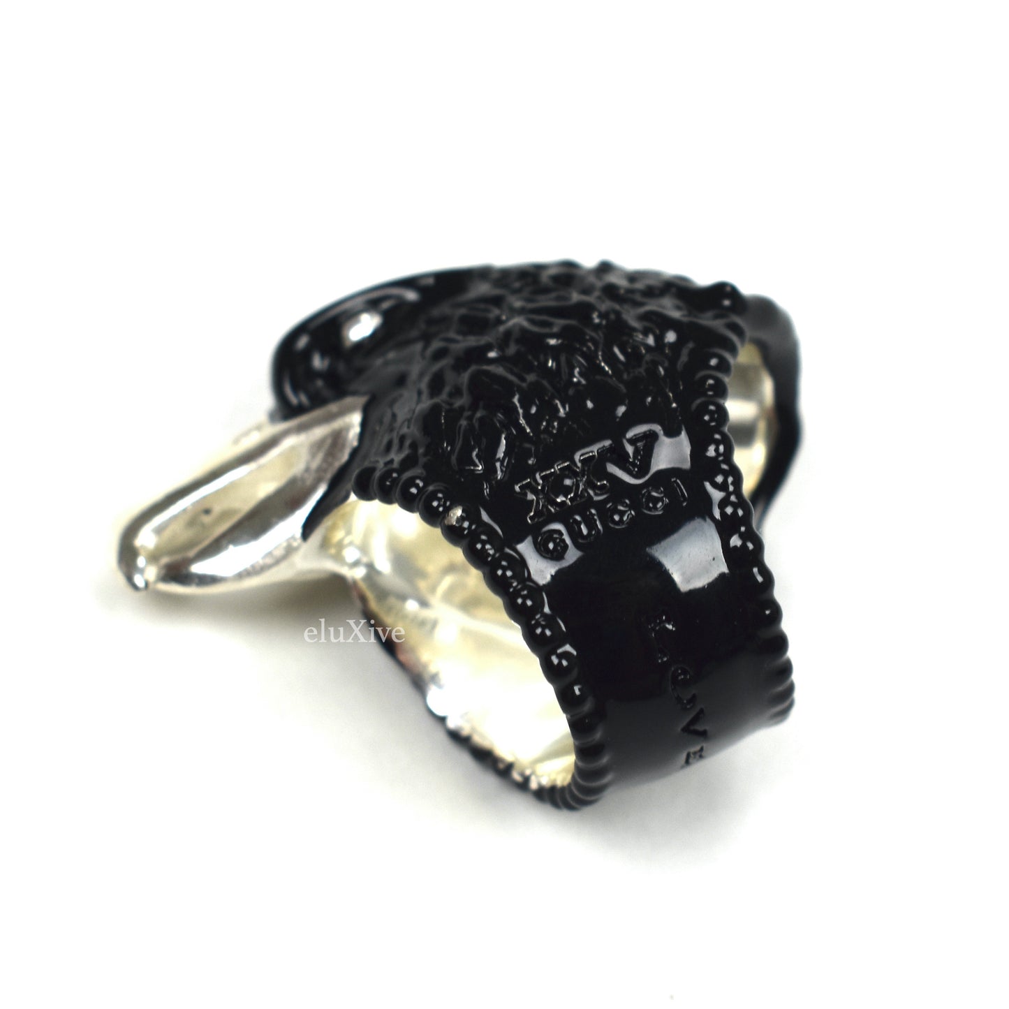Gucci - Silver / Black Anger Forest Eagle Statement Ring