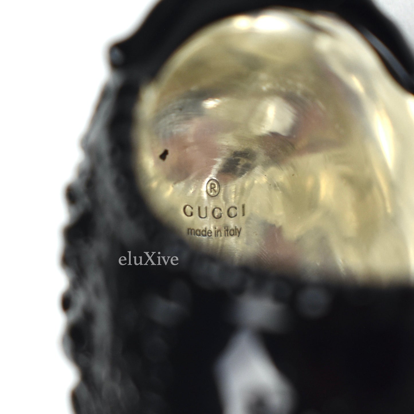Gucci - Silver / Black Anger Forest Eagle Statement Ring