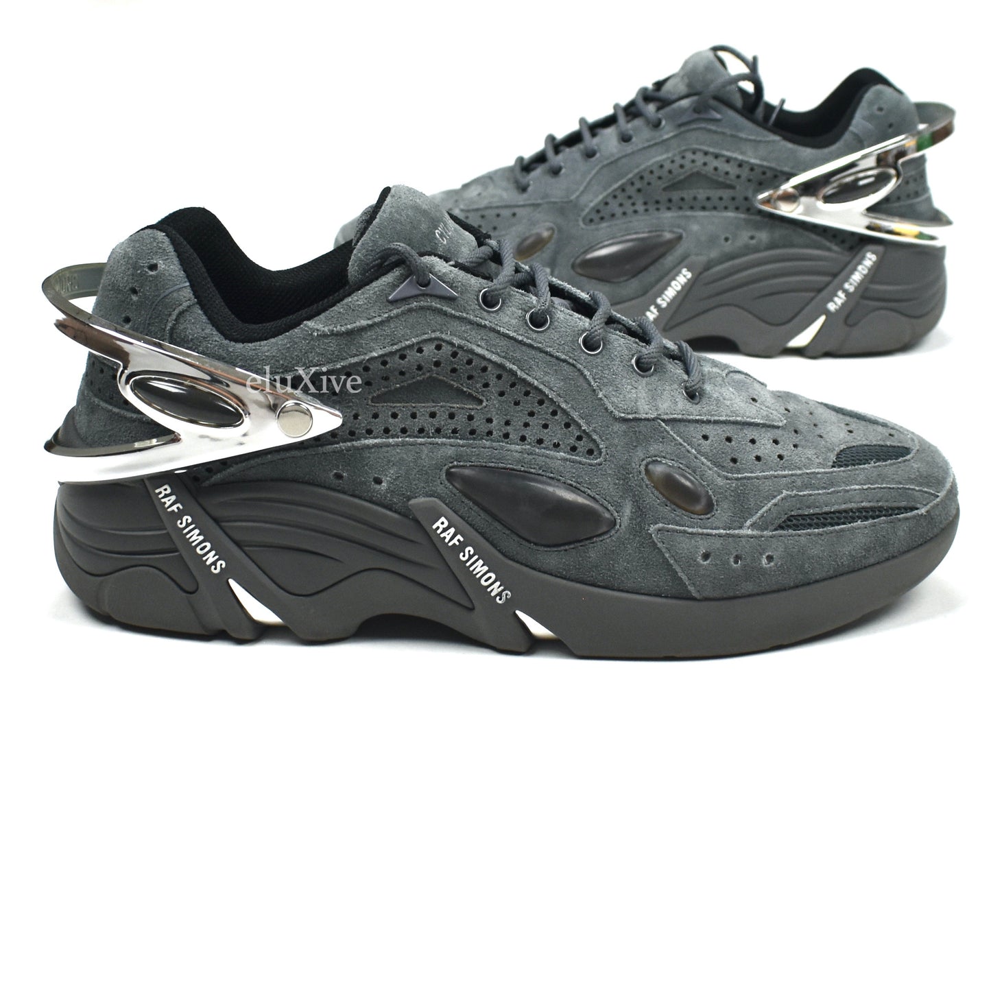 Raf Simons - Gray Suede Cylon-21 Runner Sneakers
